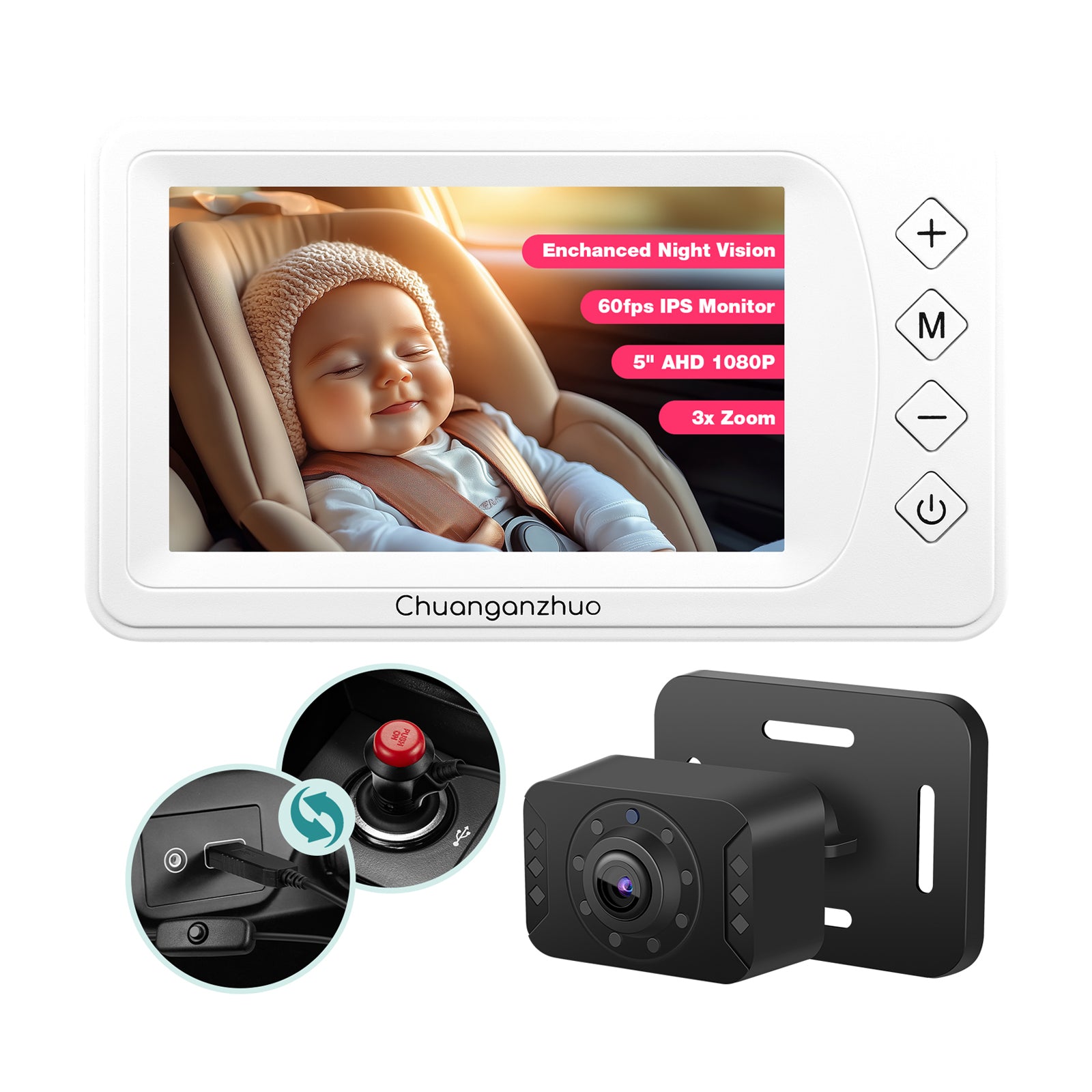 Baby Car Camera | S100-White