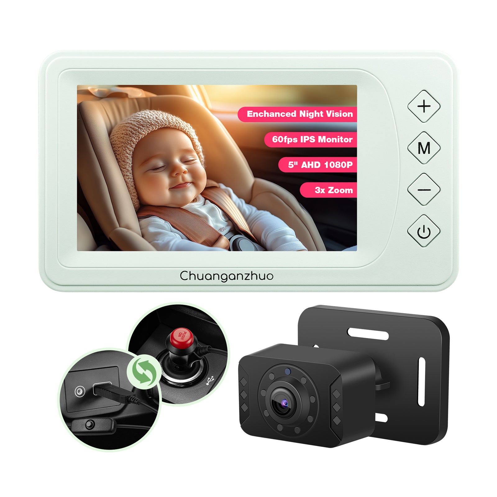 Baby Car Camera | S100-Green