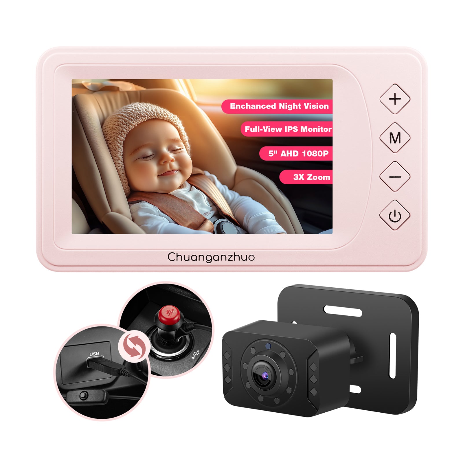 Baby Car Camera | S100-Pink